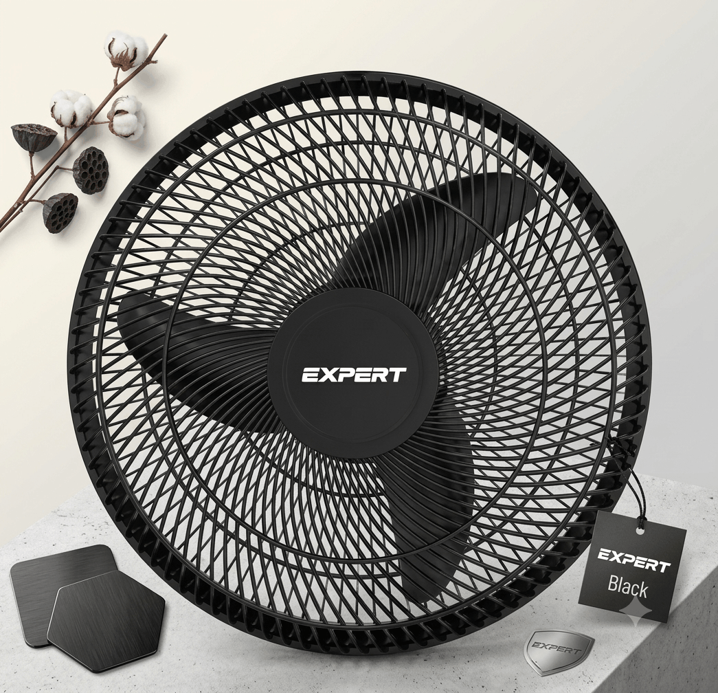 16 Inch Plastic Net Fan Black Color