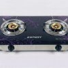 Glass Double Gas Stove Megenta
