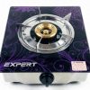 Glass Single Gas Stove Megenta