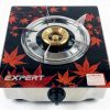 Glass Single Gas Stove Red